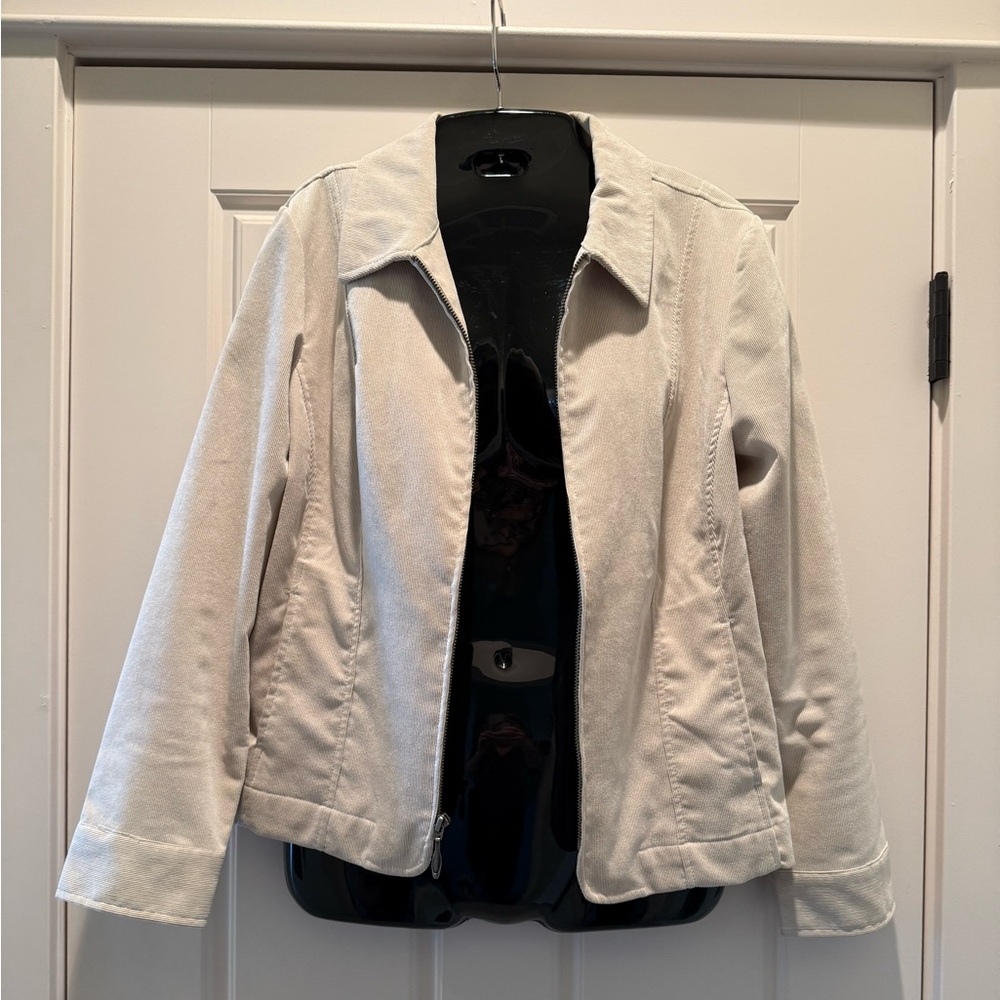 Christopher & Banks Light Cream Corduroy Jacket - M